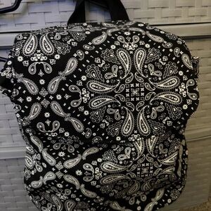 Black and White Paisley Backpack